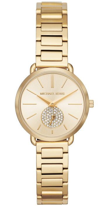  Shop Authentic Michael Kors Portia Quartz Gold Dial Gold Steel Strap Watch For Women - MK3838 - Luxxuri