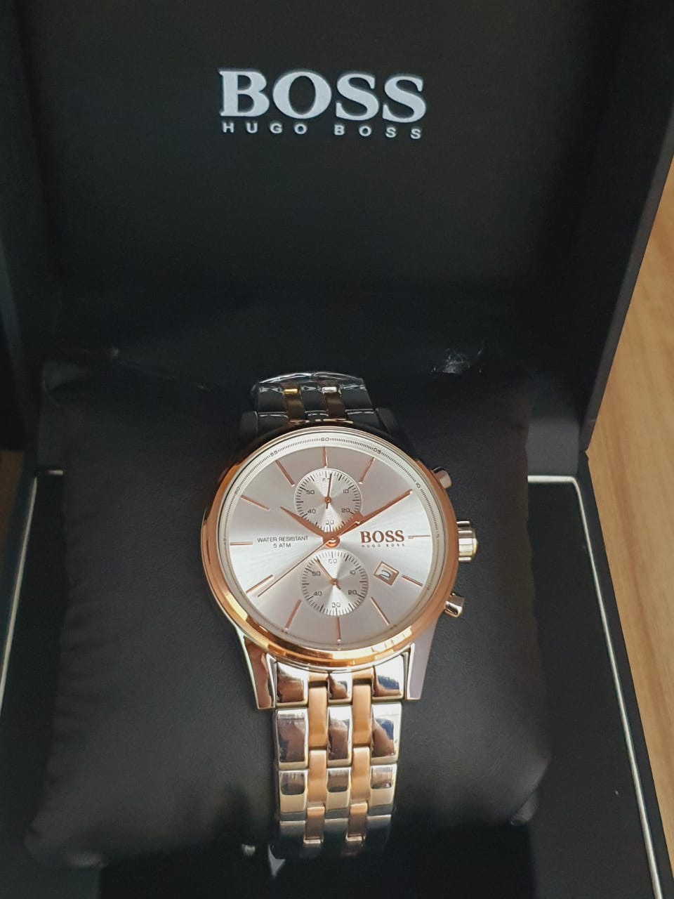  Shop Authentic Hugo Boss Jet Silver Dial Two Tone Steel Strap Watch for Men - 1513385 - Luxxuri