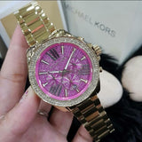  Shop Authentic Michael Kors Wren Purple Dial Gold Steel Strap Watch for Women - MK6290 - Luxxuri