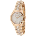 Michael Kors Runway Mercer Mother of Pearl White Dial Two Tone Steel Strap Watch For Women - MK6674
