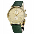  Shop Authentic Emporio Armani Chronograph Champagne Dial Green Leather Strap Watch For Men - AR1722 - Luxxuri