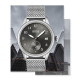  Shop Authentic Hugo Boss Legacy Grey Dial Silver Mesh Bracelet Watch for Men - 1513673 - Luxxuri