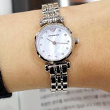  Shop Authentic Emporio Armani Gianni Blue Dial Silver Steel Strap Watch For Women - AR1961 - Luxxuri