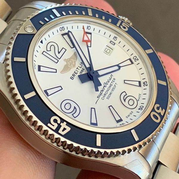 Shop Authentic Breitling Superocean 42mm White Dial Silver Steel Strap Watch for Men - A17366D81A1A1 - Luxxuri