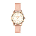 Coach Delancey Cream Dial Blush Pink Leather Strap Watch for Women - 14502750