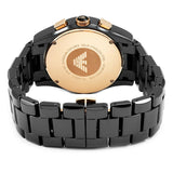  Shop Authentic Emporio Armani Valente Ceramica Chronograph Black Dial Black Steel Strap Watch For Men - AR1410 - Luxxuri