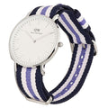  Shop Authentic Daniel Wellington Classic Trinity White Dial Three Tone Nylon Strap Watch For Women - 0609DW - Luxxuri