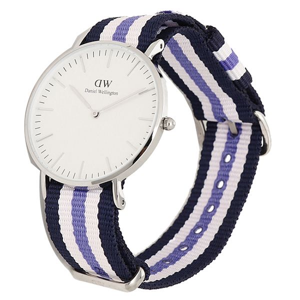  Shop Authentic Daniel Wellington Classic Trinity White Dial Three Tone Nylon Strap Watch For Women - 0609DW - Luxxuri
