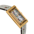  Shop Authentic Gucci G-Frame Floral Mother of Pearl Dial White Leather Strap Watch For Women - YA147407 - Luxxuri