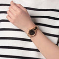  Shop Authentic Daniel Wellington Iconic Link Black Dial Rose Gold Steel Strap Watch for Women - DW00100210 - Luxxuri