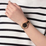  Shop Authentic Daniel Wellington Iconic Link Black Dial Rose Gold Steel Strap Watch for Women - DW00100210 - Luxxuri