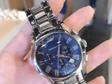  Shop Authentic Emporio Armani Classic Blue Dial Silver Steel Strap Watch For Men - AR1635 - Luxxuri