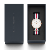  Shop Authentic Daniel Wellington Classic Canterbury White Dial Two Tone NATO Strap Watch For Women - DW00100030 - Luxxuri