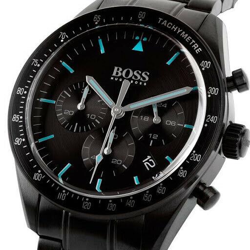  Shop Authentic Hugo Boss Trophy Black Dial Black Steel Strap Watch for Men - 1513675 - Luxxuri