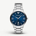  Shop Authentic Emporio Armani Giovanni Quartz Blue Dial Silver Steel Strap Watch For Men - AR11227 - Luxxuri