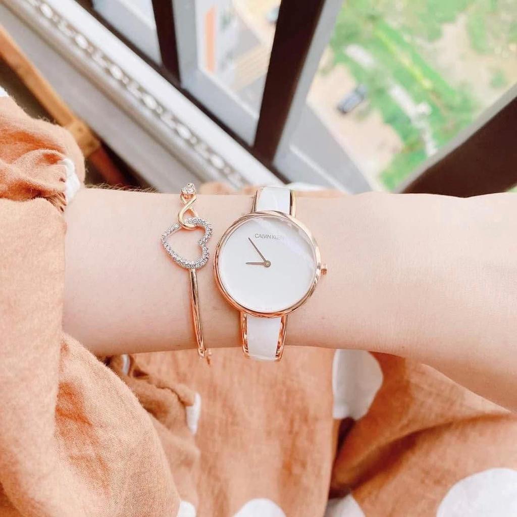  Shop Authentic Calvin Klein Seduce White Dial Two Tone Steel Strap Watch for Women - K4E2N616 - Luxxuri