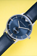  Shop Authentic Emporio Armani Analog Quartz Blue Dial Blue Leather Strap Watch For Men - AR1647 - Luxxuri