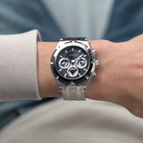  Shop Authentic Guess Continental Black Dial Silver Steel Strap Watch for Men - GW0260G1 - Luxxuri