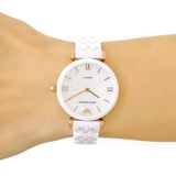  Shop Authentic Emporio Armani Ceramica Mother of Pearl Dial White Ceramic Strap Watch For Women - AR1486 - Luxxuri