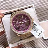  Shop Authentic Michael Kors Wren Purple Dial Gold Steel Strap Watch for Women - MK6290 - Luxxuri