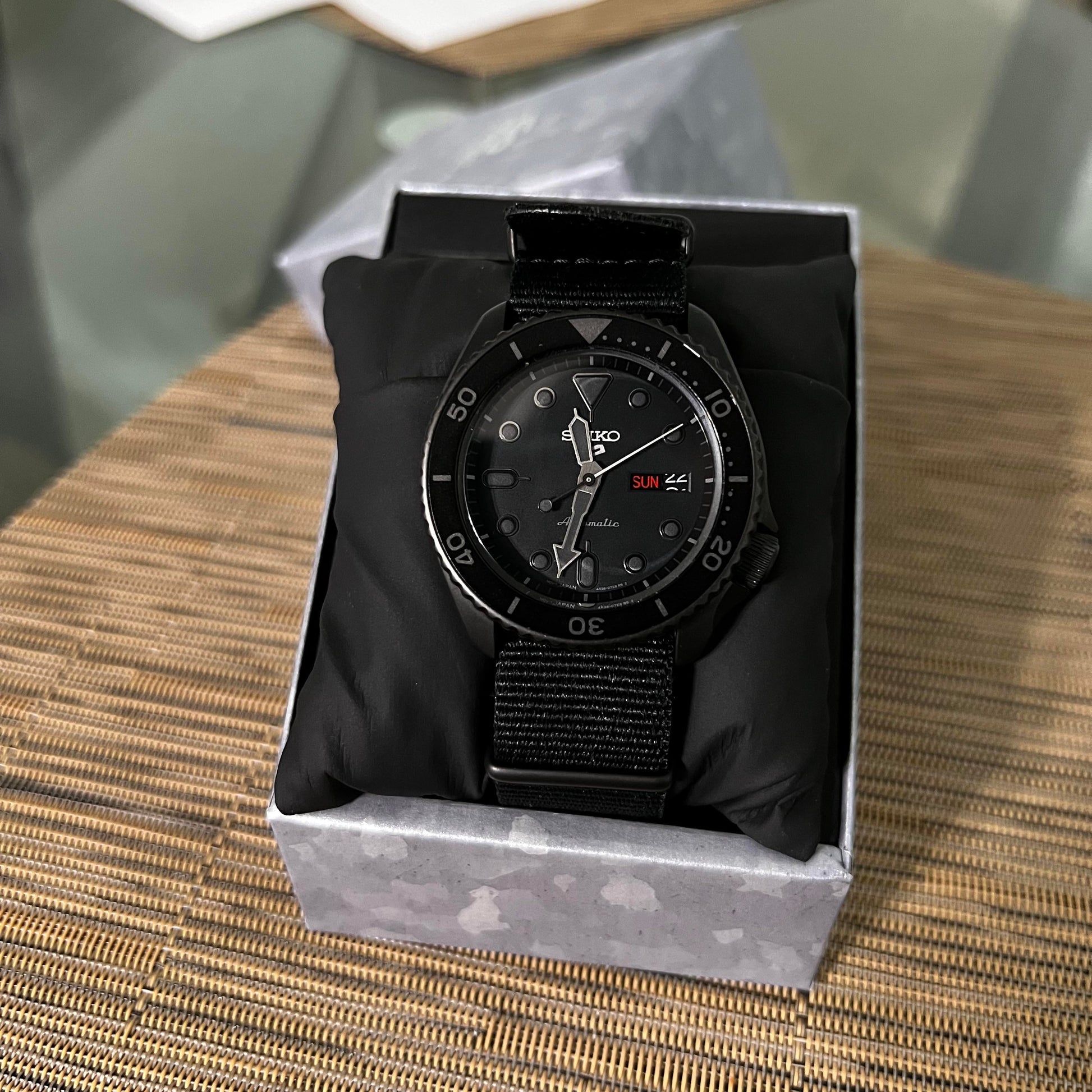 Shop Authentic Seiko 5 Sports Automatic Black Dial Black NATO Strap Watch For Men - SRPD79K1 - Luxxuri