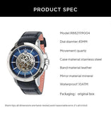  Shop Authentic Maserati Ingegno Automatic Blue Skeleton Dial Black Leather Strap Watch For Men - R8821119004 - Luxxuri