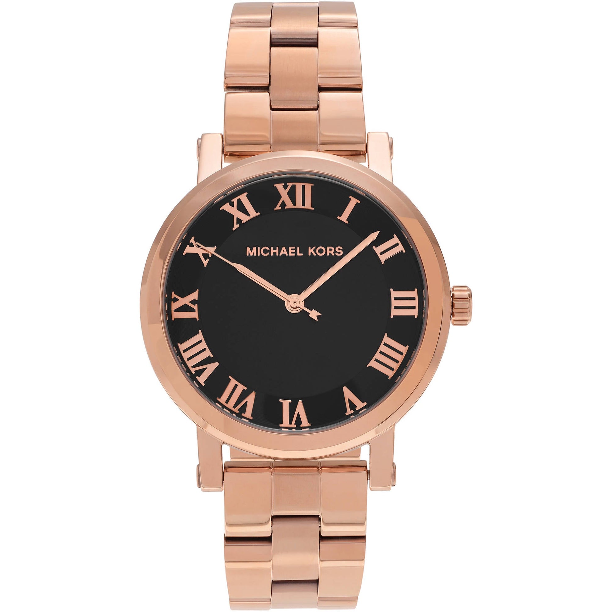  Shop Authentic Michael Kors Noire Black Dial Rose Gold Steel Strap Watch for Women - MK3585 - Luxxuri