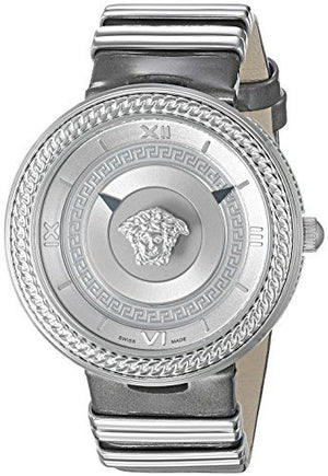 Shop Authentic Versace V Metal Icon Silver Dial Silver & Grey Strap Watch for Women - VLC120016 - Luxxuri