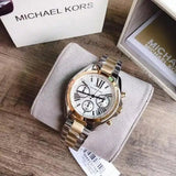  Shop Authentic Michael Kors Bradshaw Chronograph Silver Dial Two Tone Steel Strap Watch For Women - MK5912 - Luxxuri