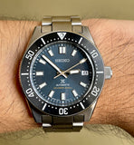  Shop Authentic Seiko Prospex Automatic 1965 Dive 55th Anniversary Limited Edtion Blue Dial Silver Steel Strap Watch For Men - SPB149J1 - Luxxuri