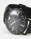  Shop Authentic Emporio Armani Minimalist Analog Black Dial Black Leather Strap Watch For Men - AR11573 - Luxxuri