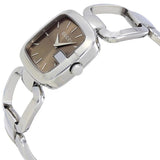  Shop Authentic Gucci G Brown Square Brown Dial Silver Steel Strap Watch For Women - YA125402 - Luxxuri