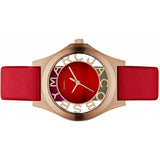  Shop Authentic Marc Jacobs Henry Skeleton Red Dial Red Leather Strap Watch for Women - MBM1338 - Luxxuri
