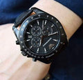  Shop Authentic Emporio Armani Sigma Chronograph Black Dial Black Leather Strap Watch For Men - AR6131 - Luxxuri