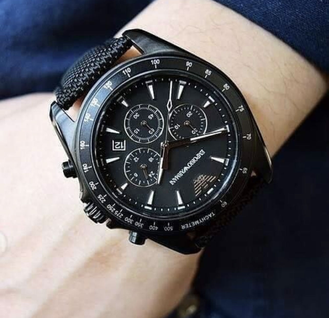  Shop Authentic Emporio Armani Sigma Chronograph Black Dial Black Leather Strap Watch For Men - AR6131 - Luxxuri