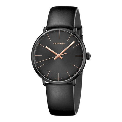  Shop Authentic Calvin Klein High Noon Quartz Black Dial Black Leather Strap Watch for Men - K8M214CB - Luxxuri