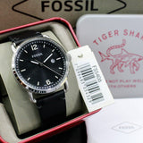  Shop Authentic Fossil The Commuter Black Dial Black Leather Strap Watch for Men - FS5406 - Luxxuri