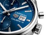  Shop Authentic Tag Heuer Carrera Chronograph 41mm Blue Dial Silver Steel Strap Watch for Men - CBK2112.BA0715 - Luxxuri