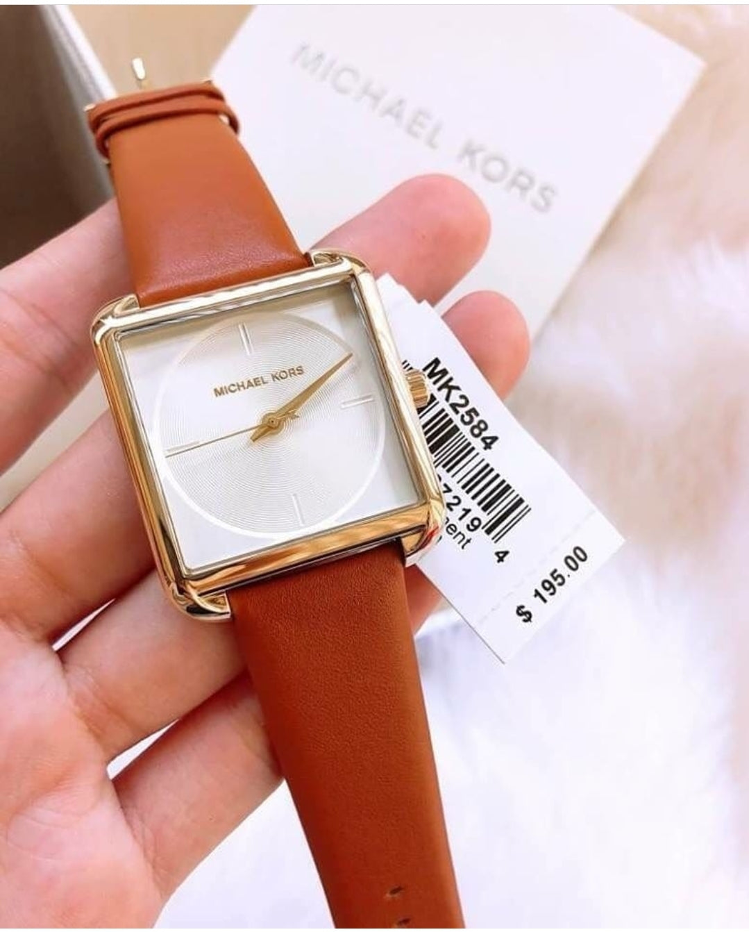  Shop Authentic Michael Kors Lake White Dial Brown Leather Strap Watch For Women - MK2584 - Luxxuri