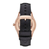  Shop Authentic Emporio Armani Meccanico White Skeleton Dial Black Leather Strap Watch For Men - AR1924 - Luxxuri