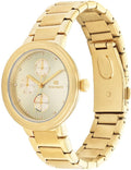  Shop Authentic Tommy Hilfiger Joy Analog Gold Dial Gold Steel Strap Watch For Women - 1782536 - Luxxuri