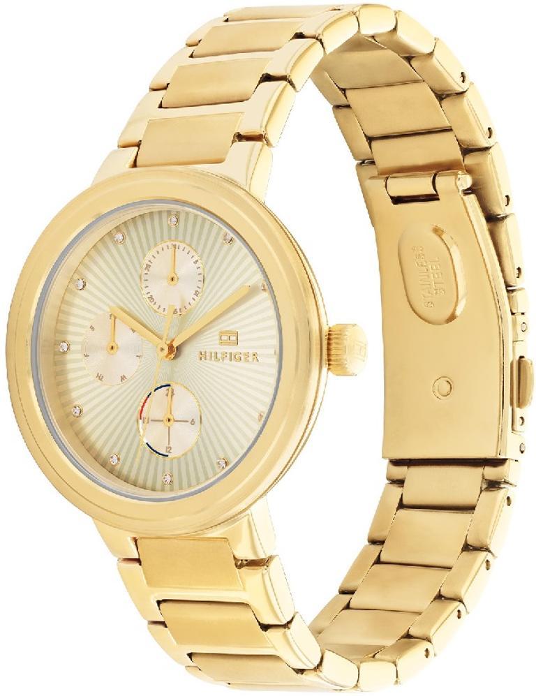  Shop Authentic Tommy Hilfiger Joy Analog Gold Dial Gold Steel Strap Watch For Women - 1782536 - Luxxuri