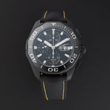  Shop Authentic Tag Heuer Aquaracer Chronograph PVD Black Dial Black Nylon Strap Watch for Men - CAY218A.FC6361 - Luxxuri
