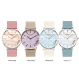 Coach Perry Blue Mother of Pearl Dial White Leather Strap Watch for Women - 14503270