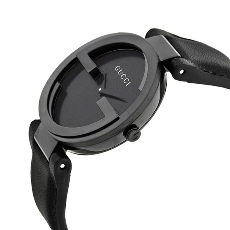  Shop Authentic Gucci Interlocking G Black Dial Watch For Women - YA133302 - Luxxuri
