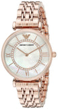  Shop Authentic Emporio Armani Gianni T Bar Mother of Pearl Rose Gold Stainless Steel Strap Watch For Women - AR1909 - Luxxuri