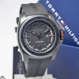  Shop Authentic Tommy Hilfiger Windsurf Black Dial Black Rubber Strap Watch for Men- 1791114 - Luxxuri