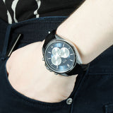  Shop Authentic Hugo Boss Driver Blue Dial Black Leather Strap Watch for Men - 1512882 - Luxxuri