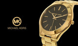  Shop Authentic Michael Kors Runway Black Dial Gold Steel Strap Watch for Women - MK3478 - Luxxuri