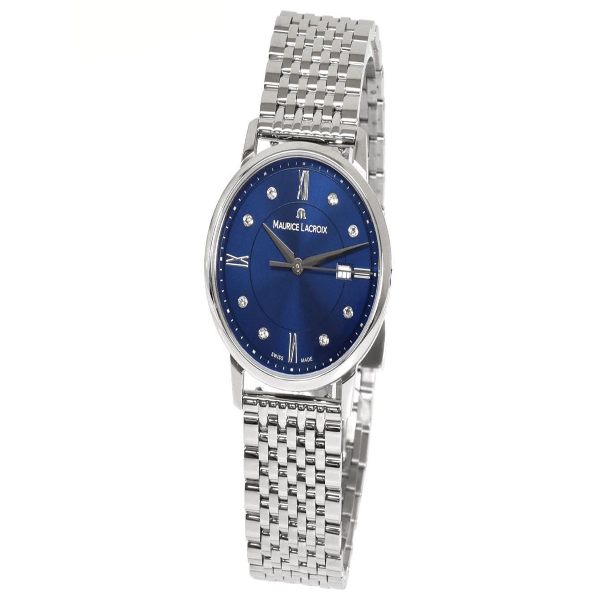  Shop Authentic Maurice Lacroix Eliros Diamonds Blue Dial Silver Steel Strap Watch For Women - EL1094-SS002-450-1 - Luxxuri